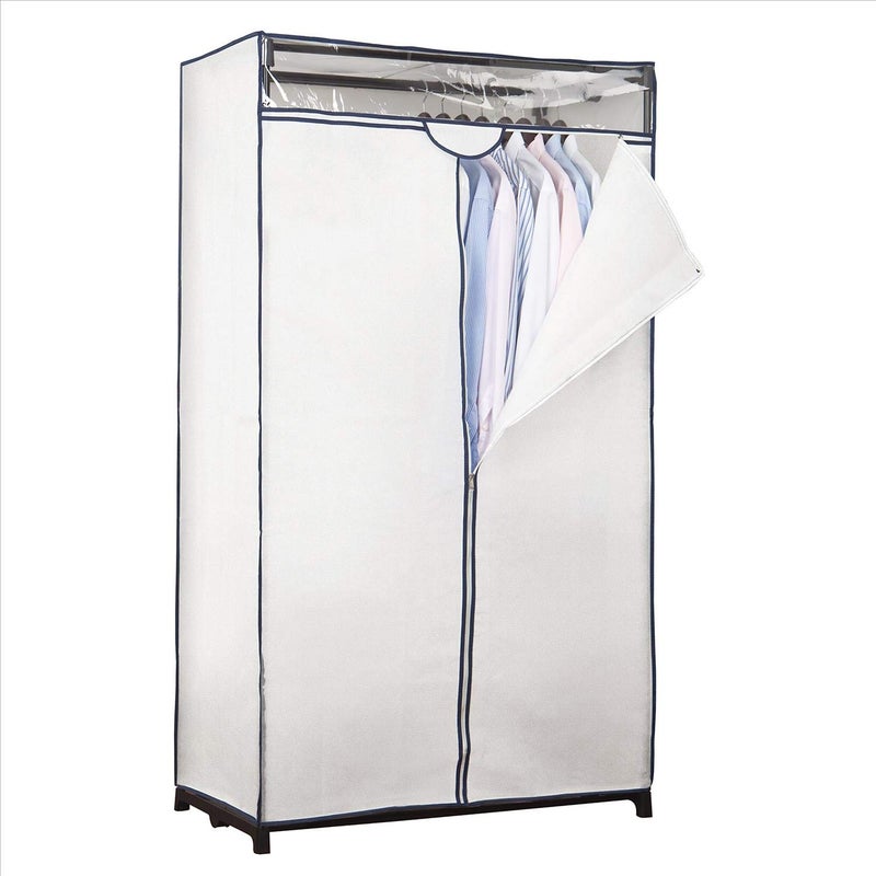 Simplify 36" Wide Portable Closet | Great for Clothes | Accessories | Heavy Duty | Hanging Rod | Easy to Assemble | Dimensions : 36â€ x 63â€ x 19â€ | White - Image 2